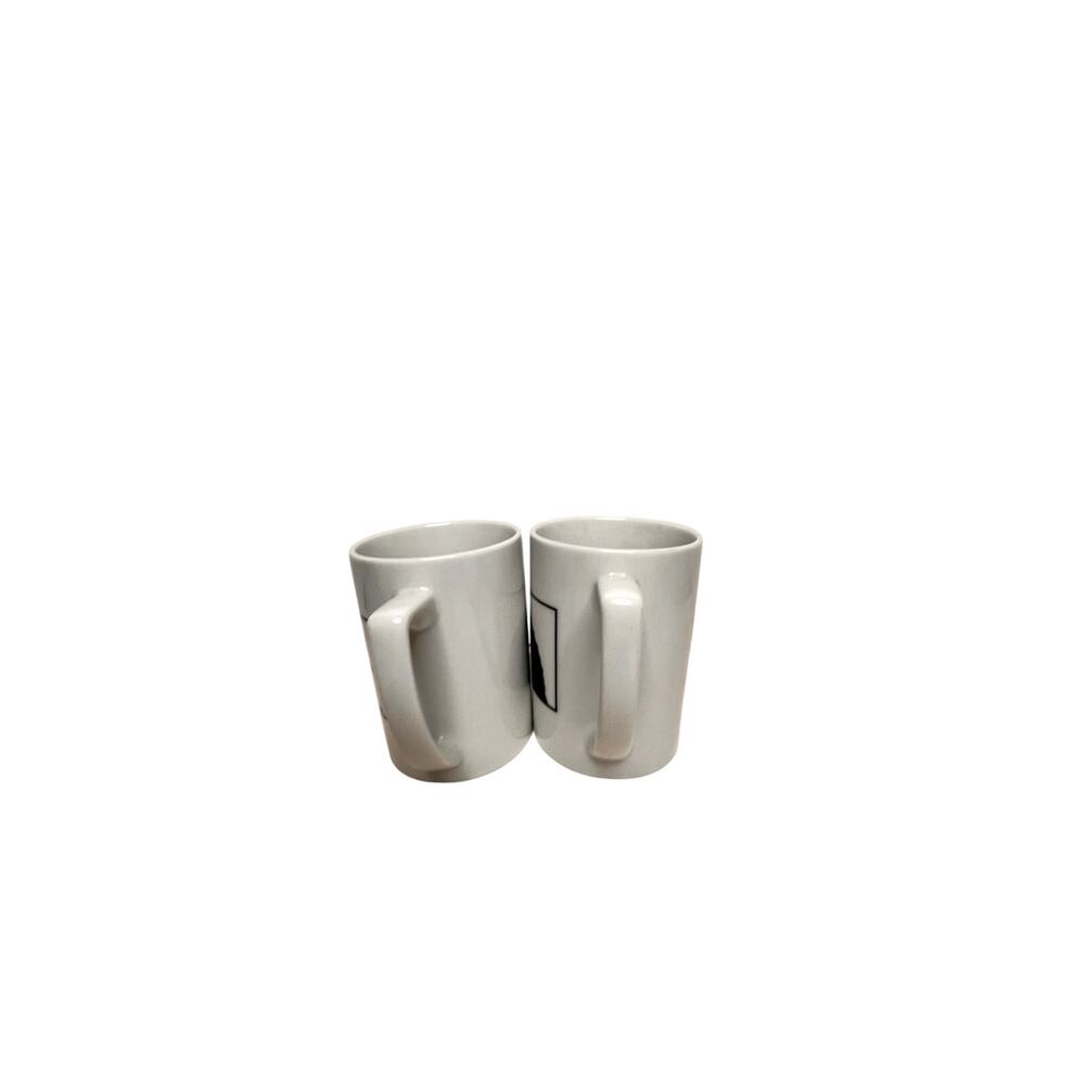 Vintage Na'aman Isreal 90's Coffee Mugs Set of 2- Art Deco Style - Picture 5 of 9